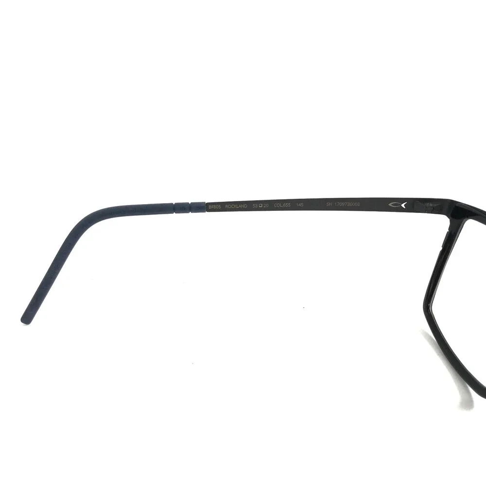 Blackfin Eyeglasses Frames BF805 ROCKLAND COL.655 Black Gray Rectangle 53-20-145
